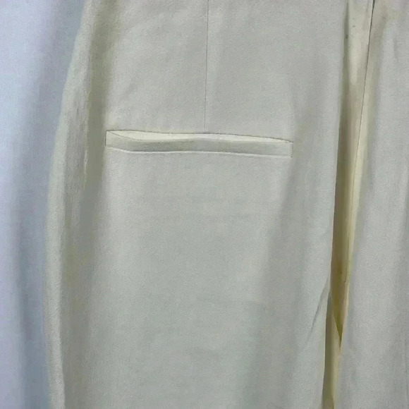 Animale Strapless Pantsuit Back Zip Cowl Collar Wide Leg Pockets Classy Swank 36 - Picture 7 of 11